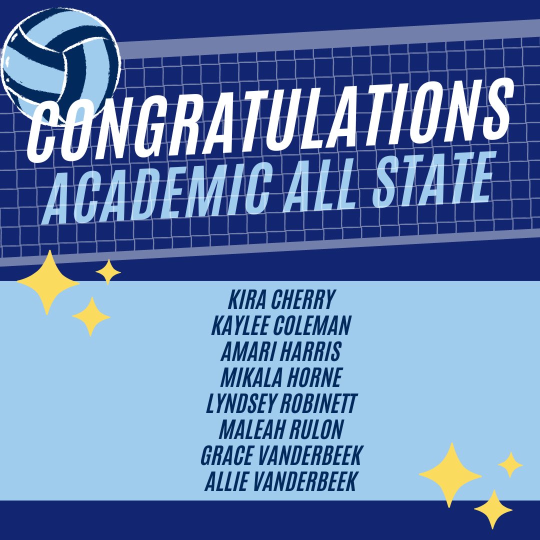 Congratulations to our student athletes who qualified for academic all state! We are so proud of you!