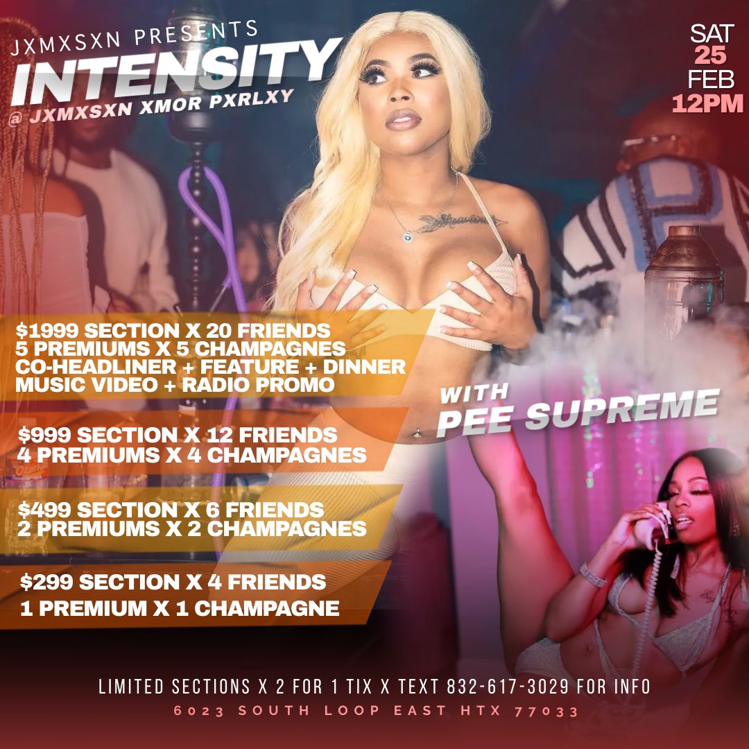 prncessbrandi's tweet photo. #Houston catch me rocking the stage with @JXMXSXN and @PeeSupreme X Click the link in my bio RIGHT NOW to book your presale SECTIONS & 2 for 1 TIX.
With @YamsG The DJ of #979TheBox X Artists!! DM @JXMXSXN ASAP if you are ready to rock the stage to WIN $2000 & $500 in prizes. https://t.co/IKRc49tDCp