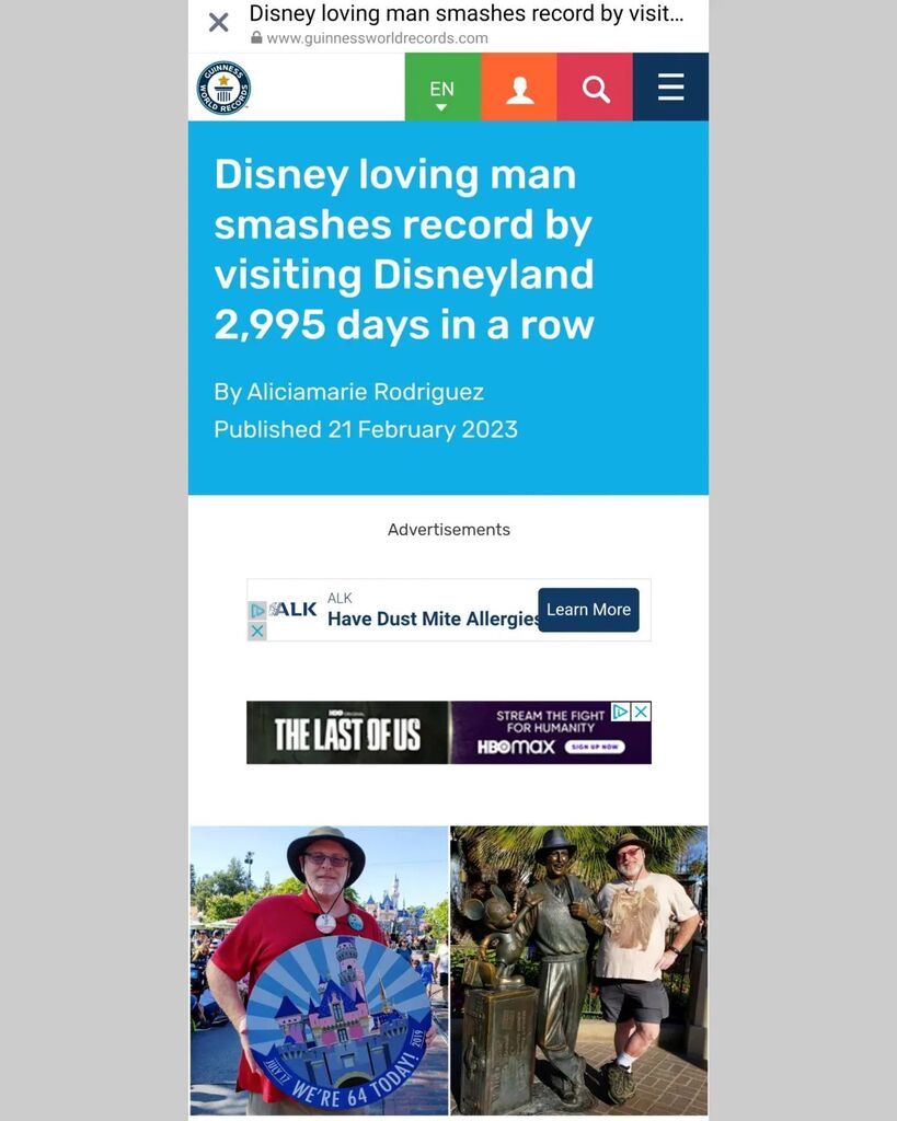 Disney366's tweet image. I HAVE DONE IT!!!

Last week I was contacted by @GuinnessWorldRecords and today they posted the story on their website that my @Disney366_ adventures have earned my place in the records. "It was actually added in as a consultancy record, so you do offici… instagr.am/p/Co8BAhcOSS6/