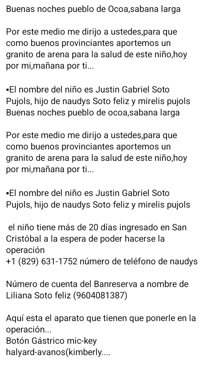 Lasuspendiditaa's tweet photo. Mis amores, ayudemos con un RT. 

Vamos a ayudar a este angelito con nuestro granito de arena.  🙏 https://t.co/UvVkGmKuUZ