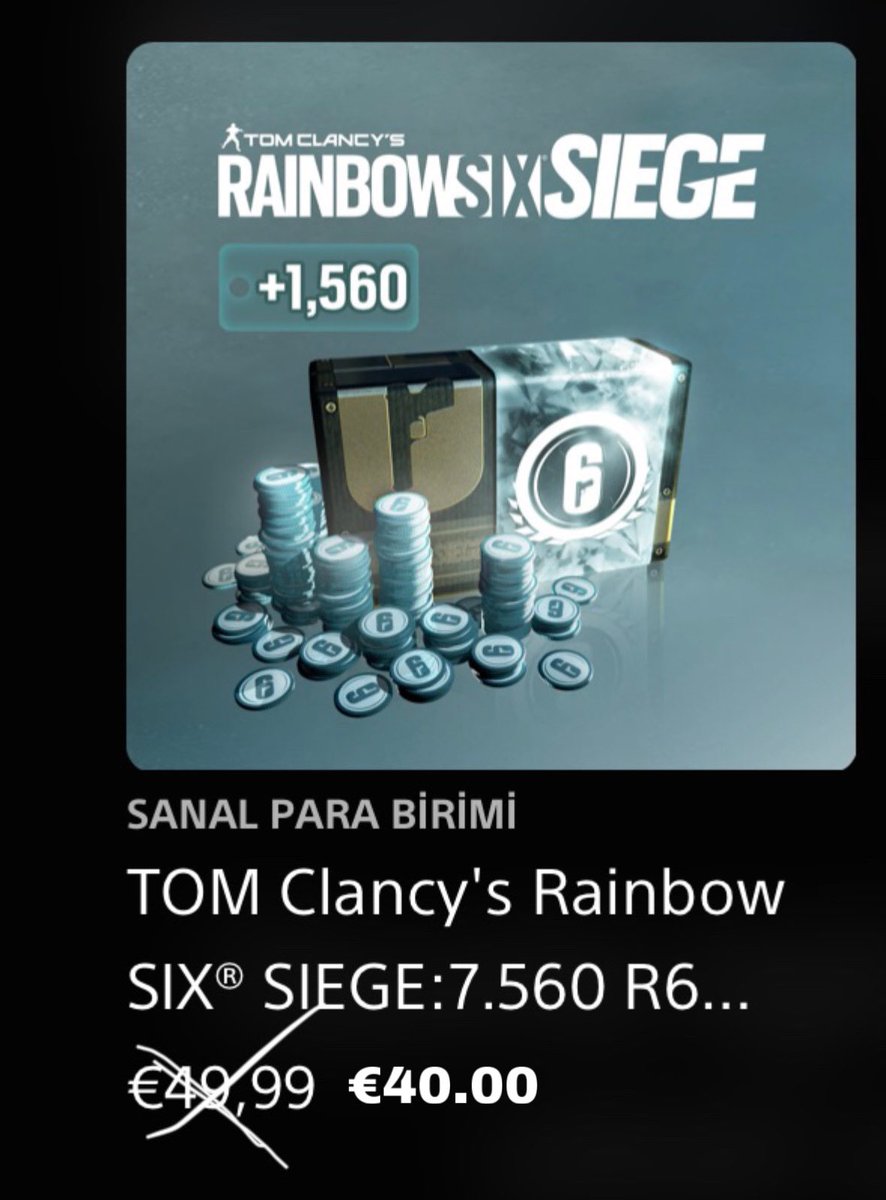 rnakinaa's tweet photo. ⛩️Selling  R6 Credits ⛩️
-Cheaper Then PSN😼
-Only For SPECİAL countries in comments !
-Express Delivery After Payment
-Feel  Free To Dm Me For Buy And ask questions  !

￼
 
￼
￼
 
￼
￼
￼

￼ https://t.co/JtHk1DLaHi