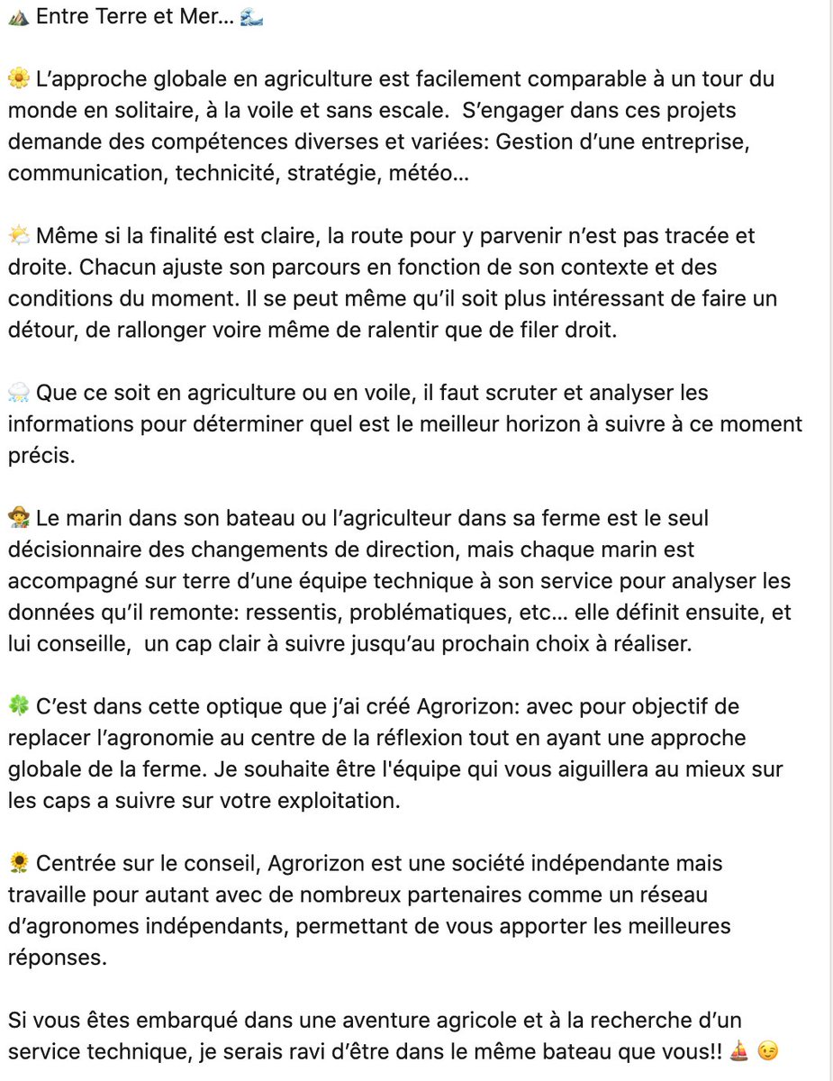 AureA2C's tweet image. En route pour de nouvelles aventures! 
#Agronomie #agriculture #conseil #indépendant