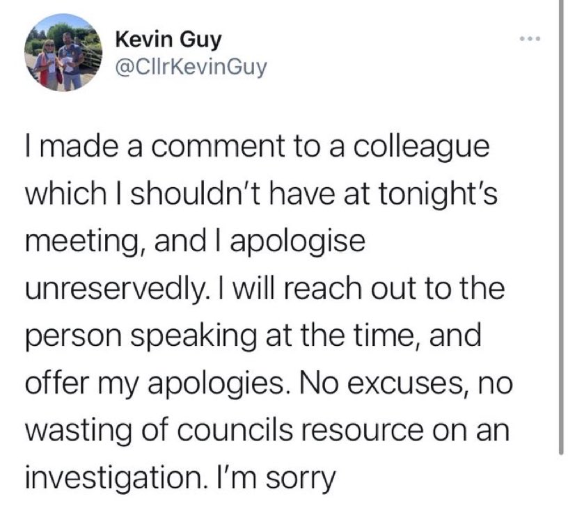 MichelleCreed25's tweet photo. @entry_hill @CllrKevinGuy Oh gosh - sorry because I got caught saying what I thought on a recording - that’s not sorry in my book - that’s bugger - I got caught! And what about the fact yr Deputy Leader laughed #SarahWarren When/where is that apology coming out? @landatthebottom https://t.co/et1ibELp99