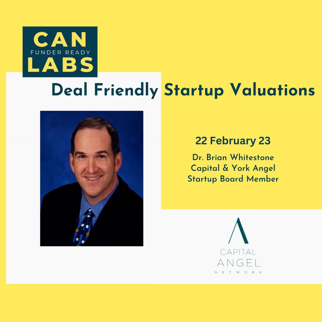 CapitalAngels's tweet photo. Just two official #CANLABS sessions left. Tomorrow CAN’s own valuations expert, Dr Brian Whitestone is leading a lightning masterclass. Are we bonding yet? https://t.co/2DYP49K41y