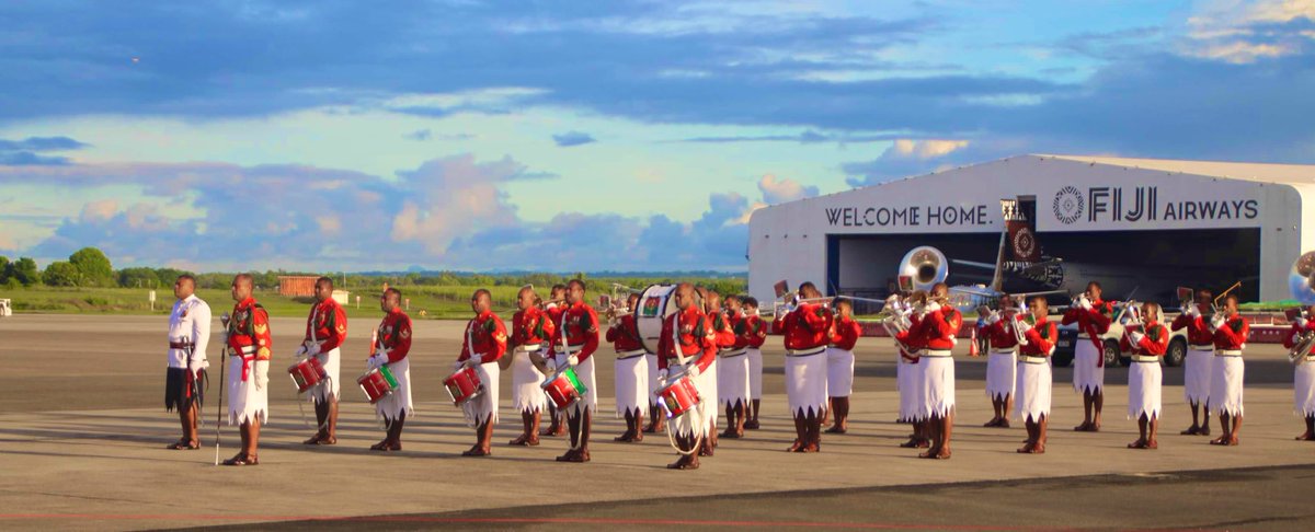 NadiAirport's tweet photo. #TalofaLava Hon Prime Minister Madam Fiame Mata’afa 🇼🇸 arrived early this morning at Nadi International Airport & was accorded a Guard of Honor. @Fiji_MOFA @samoagovt @ForumSEC @Rfmf_Media @fijitimes @fijipoliceforce @FijiGovernment @sun_fiji @FBC_News @fijivillage @FijiOneNews https://t.co/CVvvF8O0yc