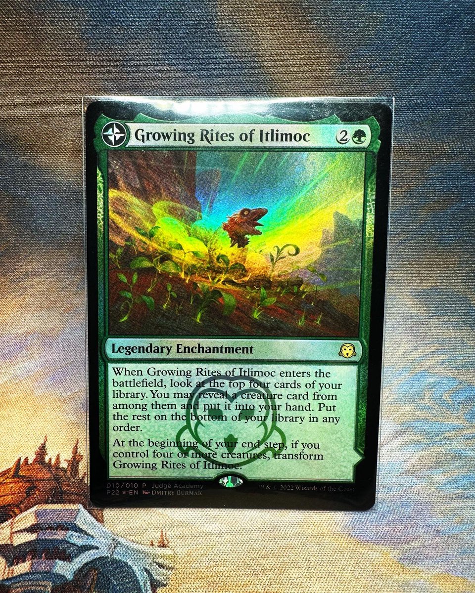 ReallyPrettyMTG's tweet photo. Growing Rites of Itlimoc, a nice little enchantment card in any creature heavy deck with green in it. Once it transforms you basically have a Gaea's Cradle and then the potentially high mana begins 🦖
#UKMTG #MagicTheGathering #mtgcomander #Commander #EDH #Wizardsofthecoast #MTG https://t.co/PlwCrXRWV2