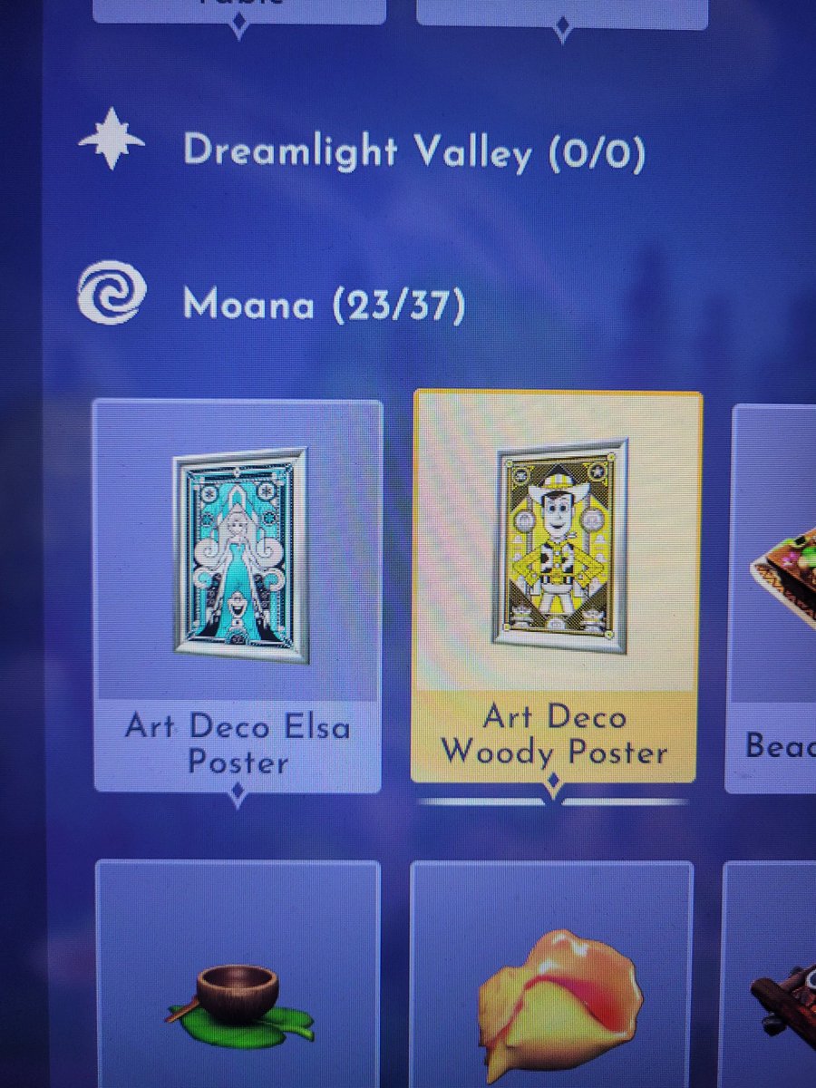 OhKayQue's tweet photo. @DisneyDLV I just purchased the Art Deco Poster Collection from the premium shop. The Woody and Elsa poster ended up in the Moana furniture section. Help! https://t.co/t0zm4hip28