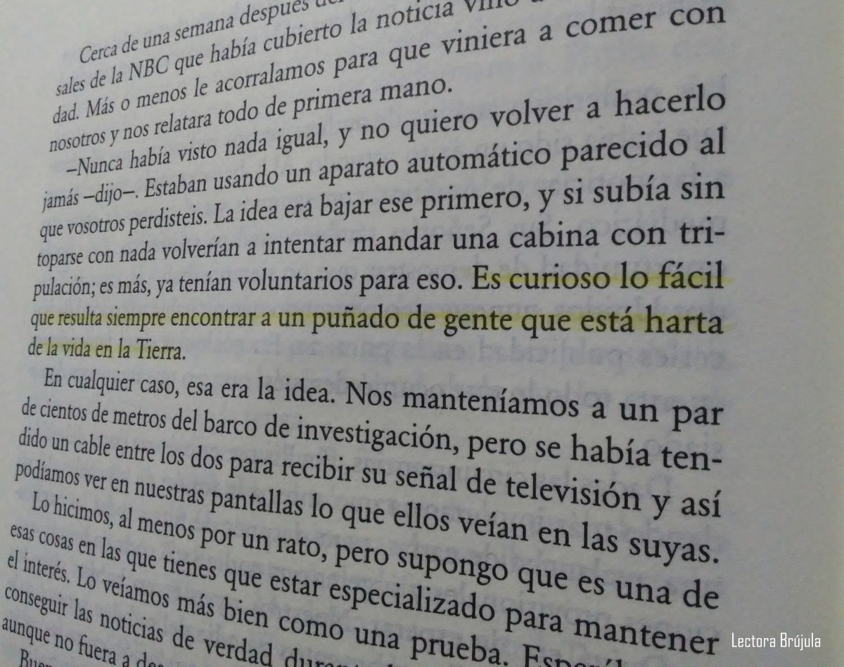 «Es curioso lo fácil que resulta siempre encontrar a un puñado de gente que está harta de la vida en la Tierra.»

#ElKrakenDespierta #JohnWyndham