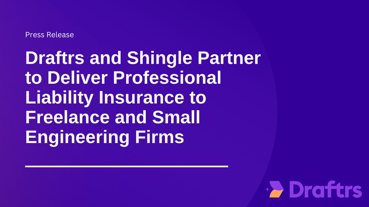 draftrs_inc's tweet image. Excited to announce our embedded insurance partnership with @Shingle_it, a marketplace connecting engineers and other design professionals to freelance and on-demand project needs of the AEC industry.

draftrs.com/press/draftrs-…

#insurance #insurtech #engineers #consulting