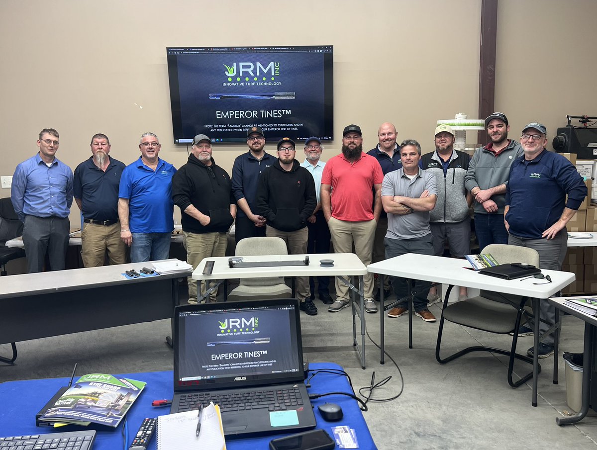 We were thrilled to have the EM’s from <a href="/DormieClub/">Dormie Club</a> <a href="/DormieNetwork/">Dormie Network</a> come visit for a plant tour &amp; product run-down presentation today! You guys are awesome &amp; the backbone of the golf industry. #finetuned #qualitymatters #equipmentmanagers #turfies