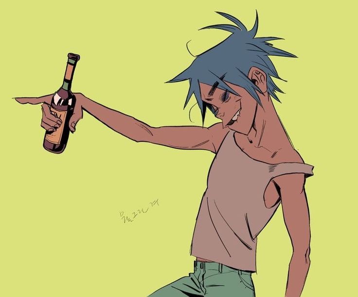 He's drinking and singing karaoke by himself