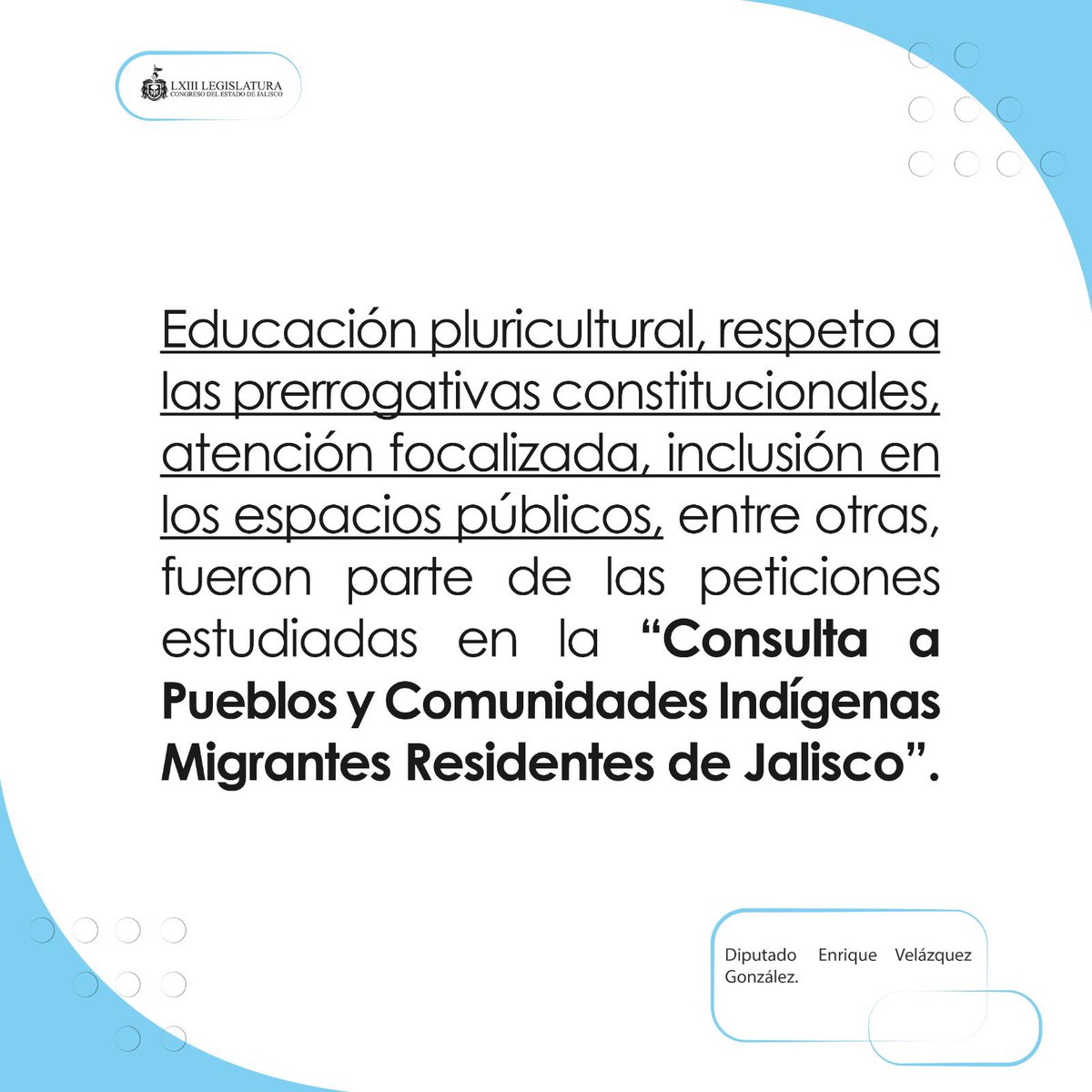 LegislativoJal: #consulta #CongresoIncluyente #PueblosOriginarios #DerechosParaTodos