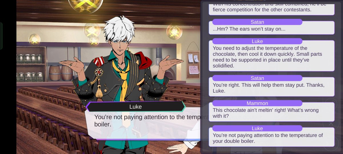 DailyLuke_'s tweet photo. Devilgram/Next top chocolatier
a competition
While Satan tried making mc help and mammon cheating , only Luke was focused even helping the others π
No wonder my love for him surpassed any romantic love
#obeyme #obeymeluke #obeymemammon #obeymesimeon #obeymesatan #devilgram https://t.co/XvhfVul22k