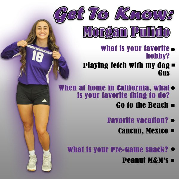 IW_Vball's tweet photo. This weeks Tiger spotlight goes to Morgan Pulido! 🐯🏐
Did you know?!
▫️Team Captain
▫️Junior 
▫️Pin Hitter
▫️Taft, CA https://t.co/0LQPhXUAET