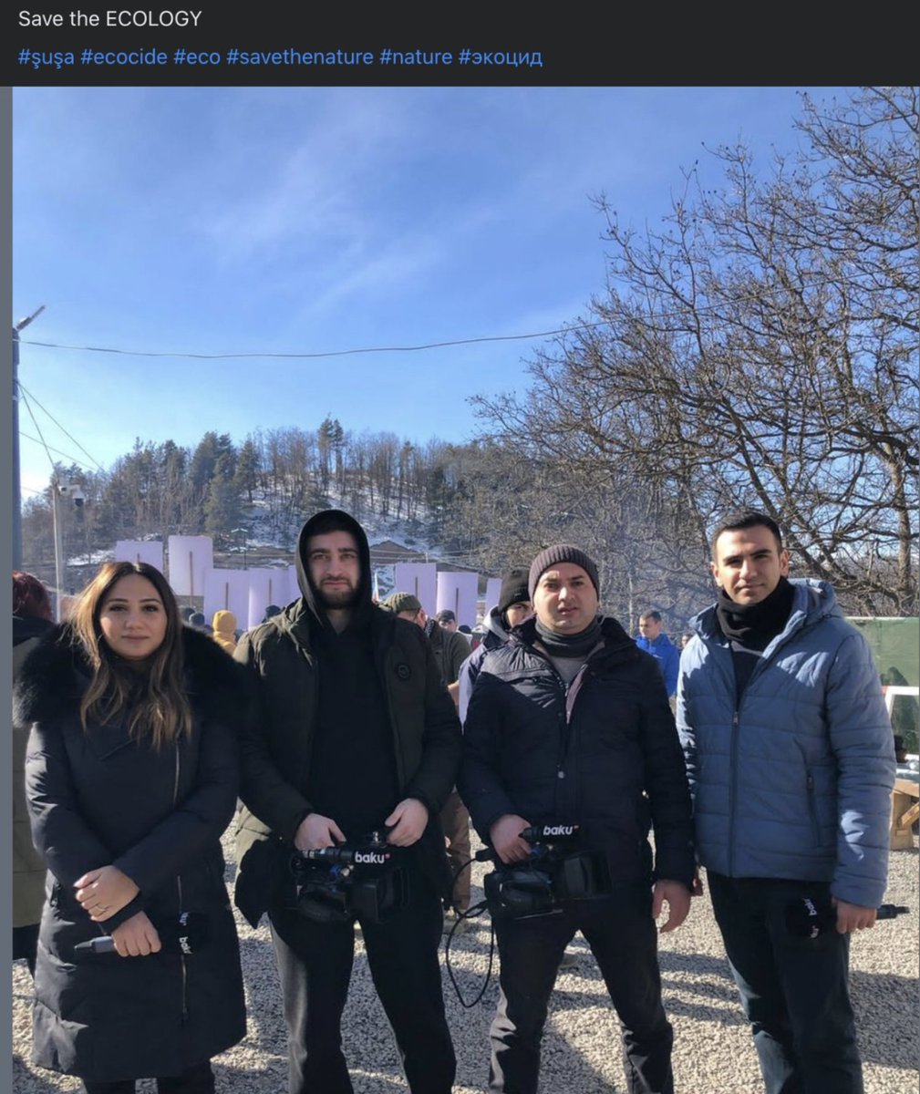 LindseySnell's tweet photo. Day 73 of the Azerbaijani government's blockade of Nagorno-Karabakh, trapping 120k people. Two and a half months in, and AZ has made no attempt to make its "eco-protest" pretense even marginally more believable.

Save the ECOLOGY https://t.co/m2TXgNUcGk