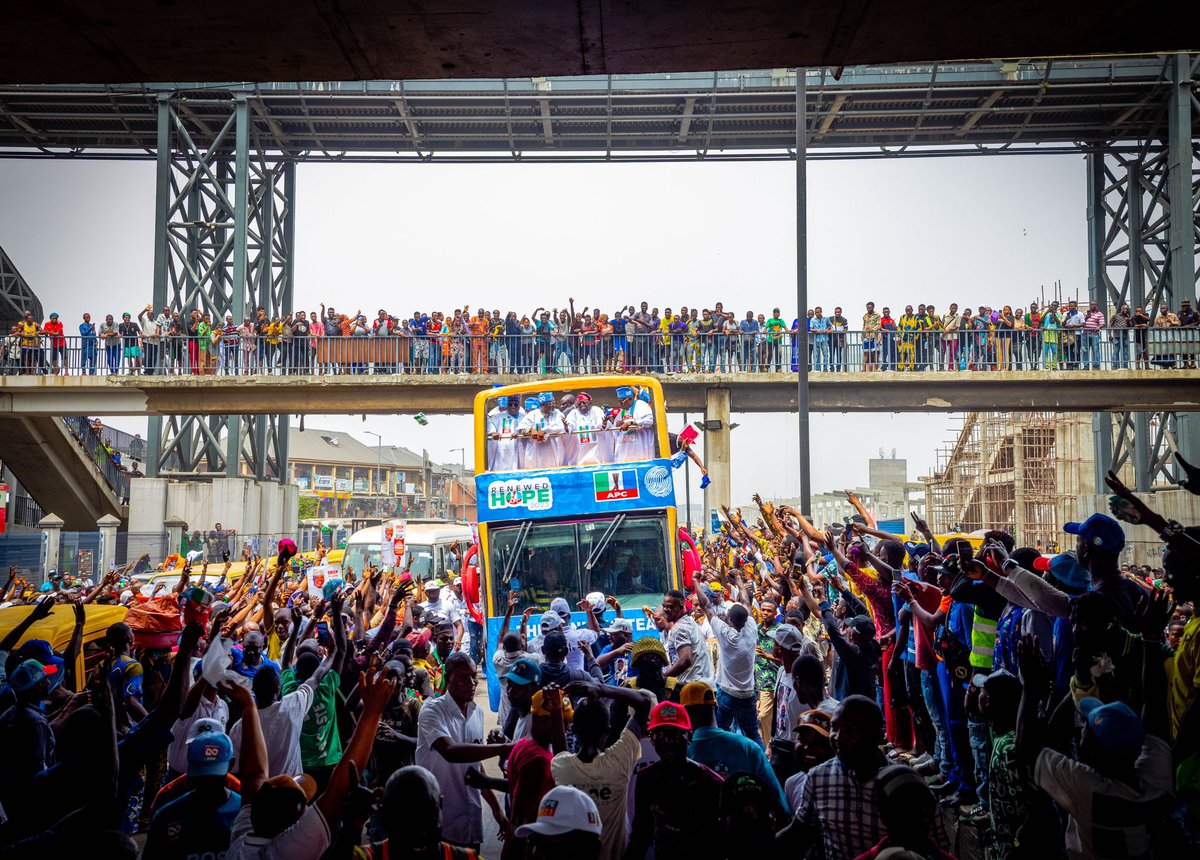 officialABAT's tweet photo. Today, we came to the end of our campaign with a rapturous final rally in Lagos State, my home. The atmosphere was incredible, the love and support palpable. 

I must also say a special thanks to each and every political leader, party member and supporter, https://t.co/Gmiy8qgXuJ