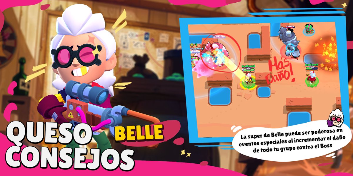BrawlConQueso's tweet photo. ¡Vuelven los QuesoConsejos a BrawlConQueso! 🔥🔥
~
Durante esta temporada les traemos los tips más útiles de Belle para tus partidas. ¿Cuál brawler quieren que sea el siguiente?
~
#BrawlStars #belle #supercell #brawl #quesoconsejos #brawlstarstips https://t.co/NR2eaBgnCi