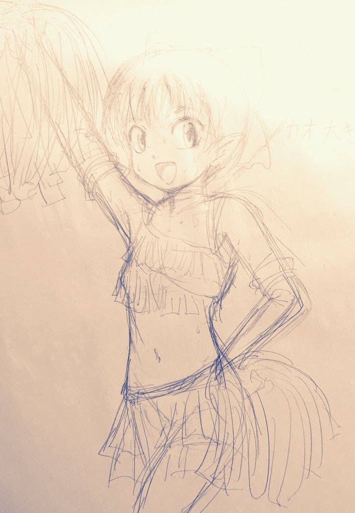 ネコ娘 「ネコの日ということなので、15年前に描いた5期ネコ娘のラフをご覧ください。#猫の」|ヘイカのイラスト
