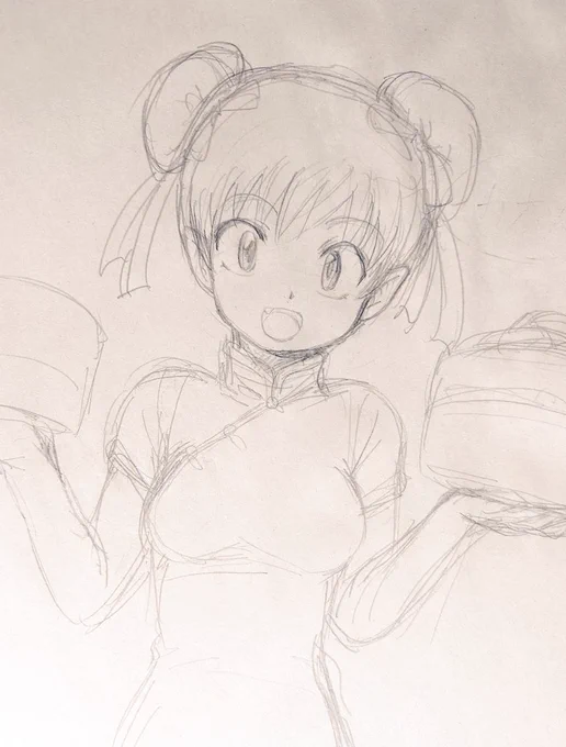 ネコの日ということなので、15年前に描いた5期ネコ娘のラフをご覧ください。#猫の日 #ネコ娘 