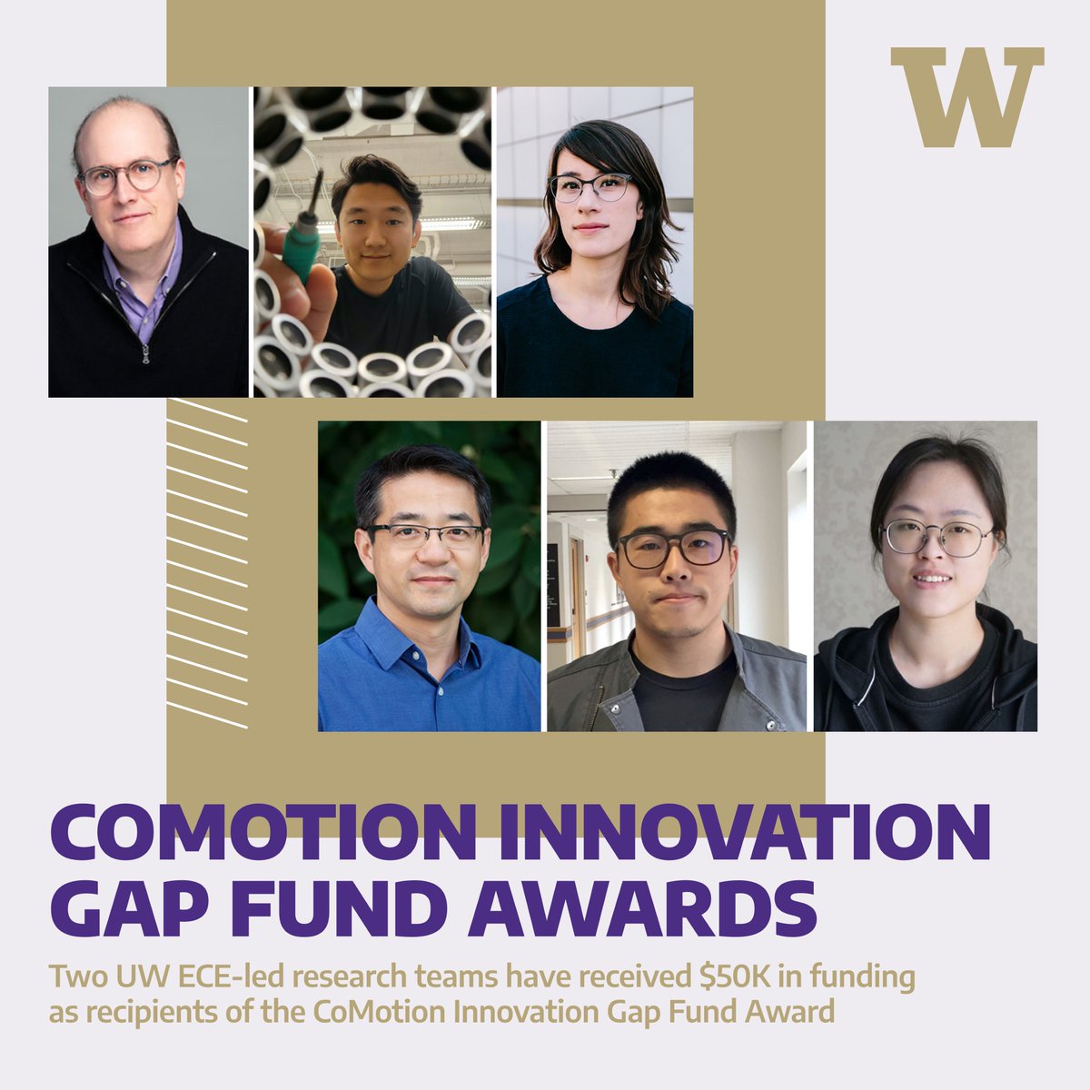 uw_ece's tweet image. UW ECE professors Joshua Smith and Mo Li are each leading research teams that have been named recipients of CoMotion Innovation Gap Fund Awards. Learn about the award and both teams below!

ece.uw.edu/spotlight/fall…

#uwece #CoMotion