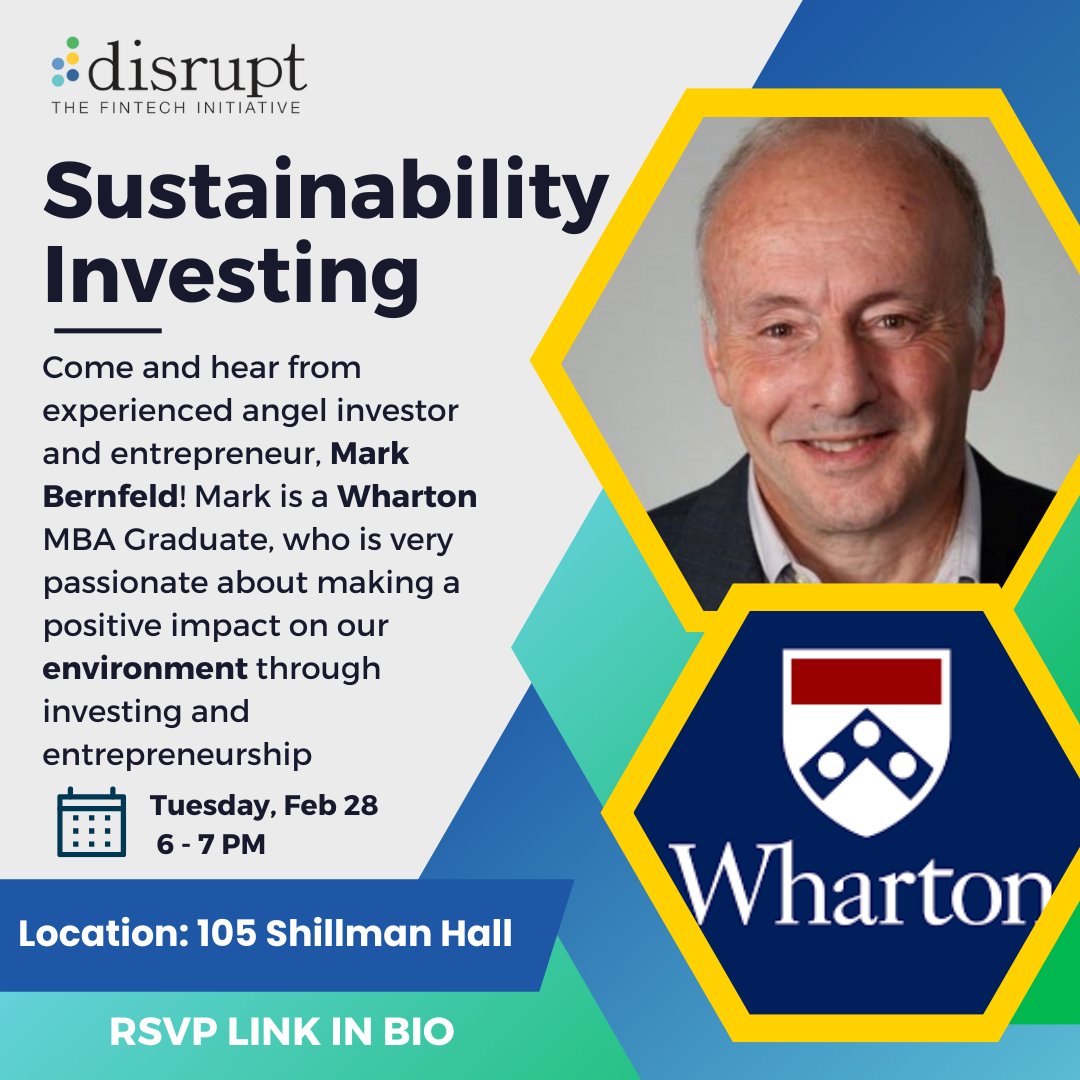 Hey Everyone,

Are you curious about the world of sustainable investing and how it can make a positive impact on the planet? Then mark your calendars and join us for an event featuring a guest speaker like no other: Mark Bernfeld! 

RSVP using the link in our bio!