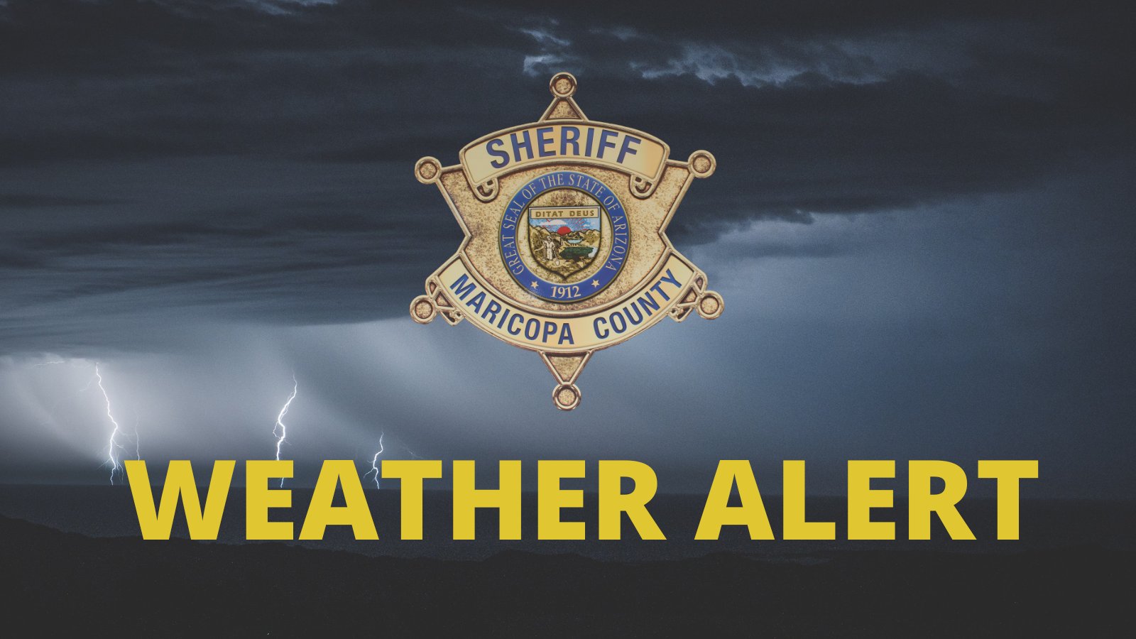 Maricopa County Sheriff's Office on Twitter "WEATHER ALERT ⚠️ We are
