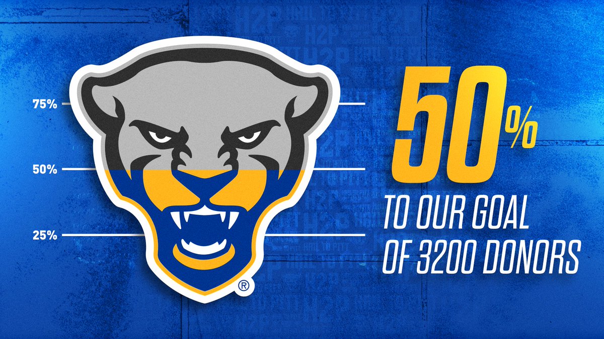 PittPantherClub's tweet photo. UPDATE. We're halfway there. 

Help us cross the finish line: https://t.co/mfuvJYcyCP https://t.co/id7F6fJHTY