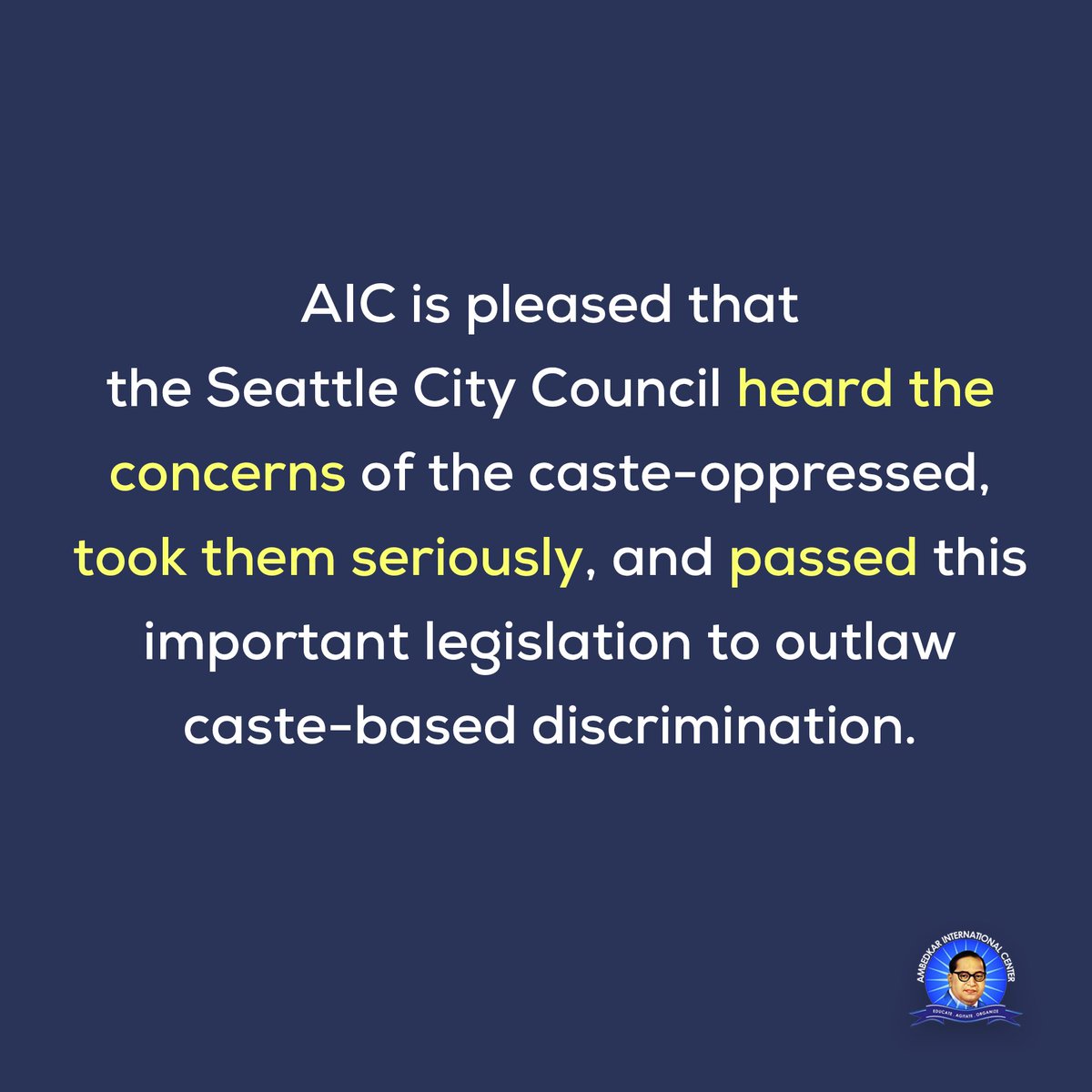 ambedkar_center's tweet photo. Today is an important day for caste equity, social justice, and human rights.

This historic decision will have far-reaching implications for the oppressed castes in the United States, and everywhere where that the evils of caste have spread.

#BanCasteInUSA https://t.co/PFR3AyFnr7