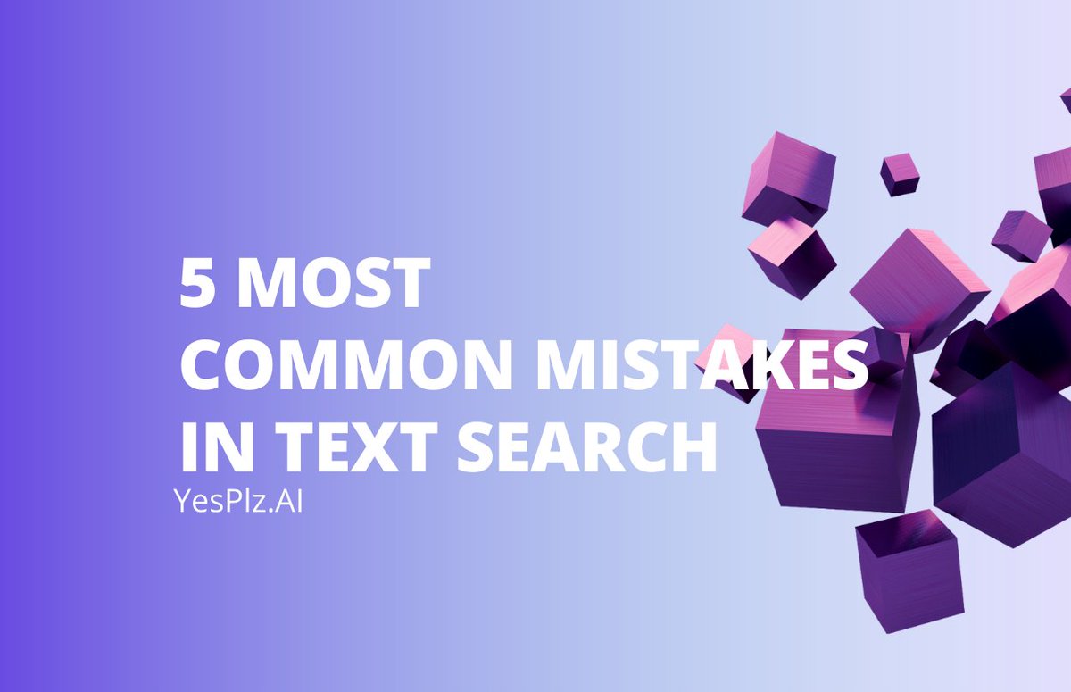 What are the 5 most common mistakes in text search?

Hint: you'll want to start by optimizing your search terms

bit.ly/3R18XZ4

#textsearch #ecommercetips #retailtechnology #sitesearch