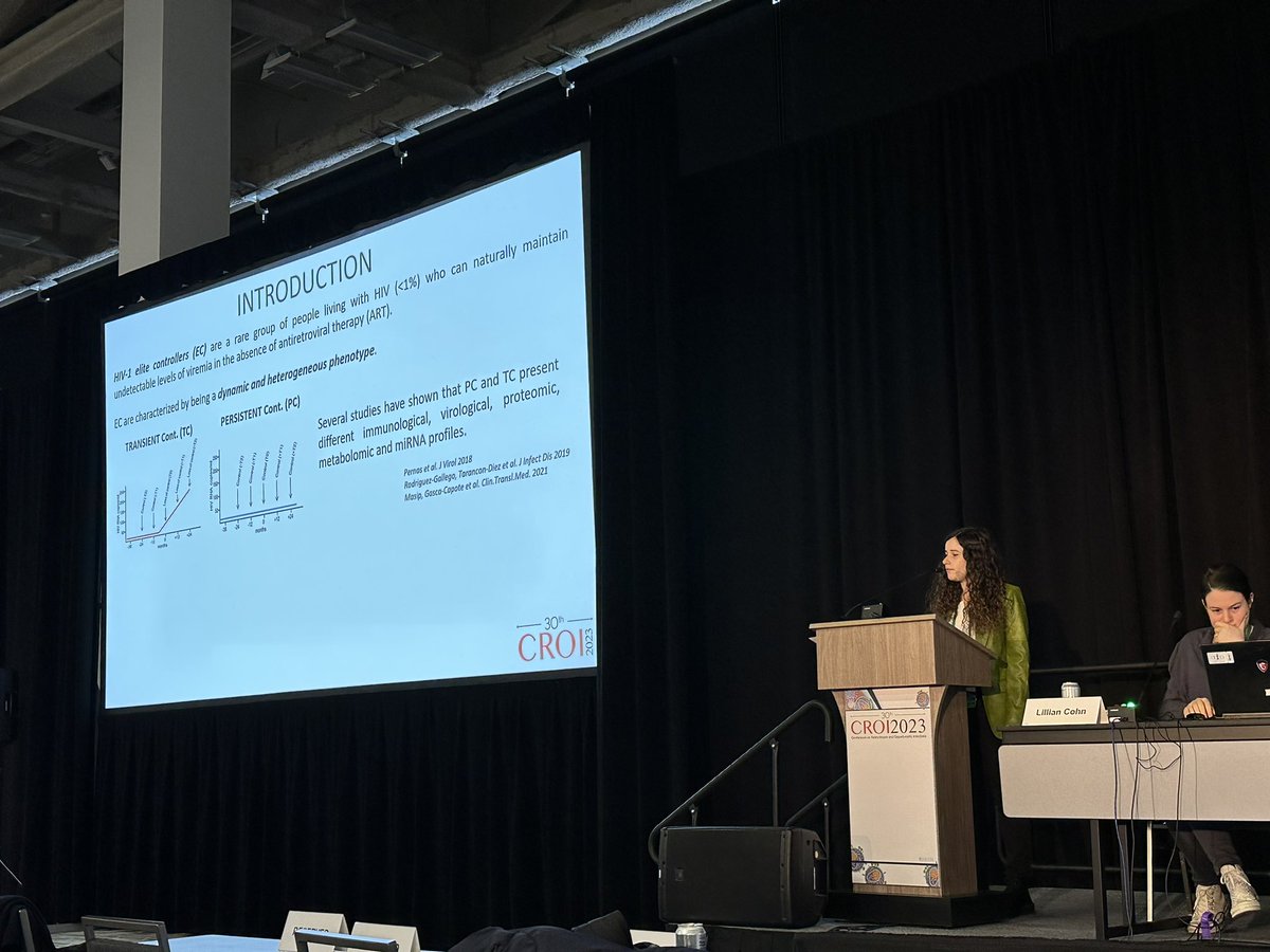 C_Hartana's tweet photo. Now at #CROI2023. Themed Discussion on HIV-1 proviral integration dynamics by Isabelle Roseto and Carmen Gasca-Capote from @YuLabAtRagon https://t.co/OzKZ4PpTou