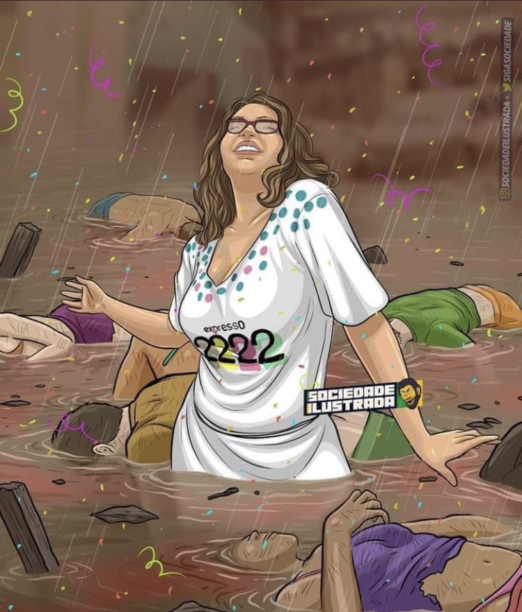 BastosClaudinha's tweet photo. Enquanto um se esquiva p não atrair “coisa ruim” da catástrofe, a outra samba na cara da Sociedade! Esse é o BRASIL que temos hoje. https://t.co/1ZbLQ9IJnD