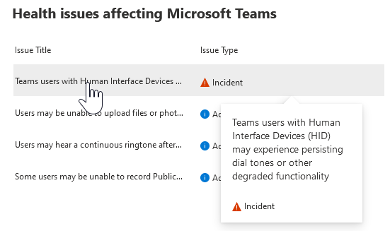 Microsoft uses the phrase "Human Interface Device (HID)" in reporting issues with Teams. A keyboard and mouse is an HID, as is a touch pad. Is Microsoft saying that if you have anything a human would use, Teams is broken? Wait, don't answer that, haha!