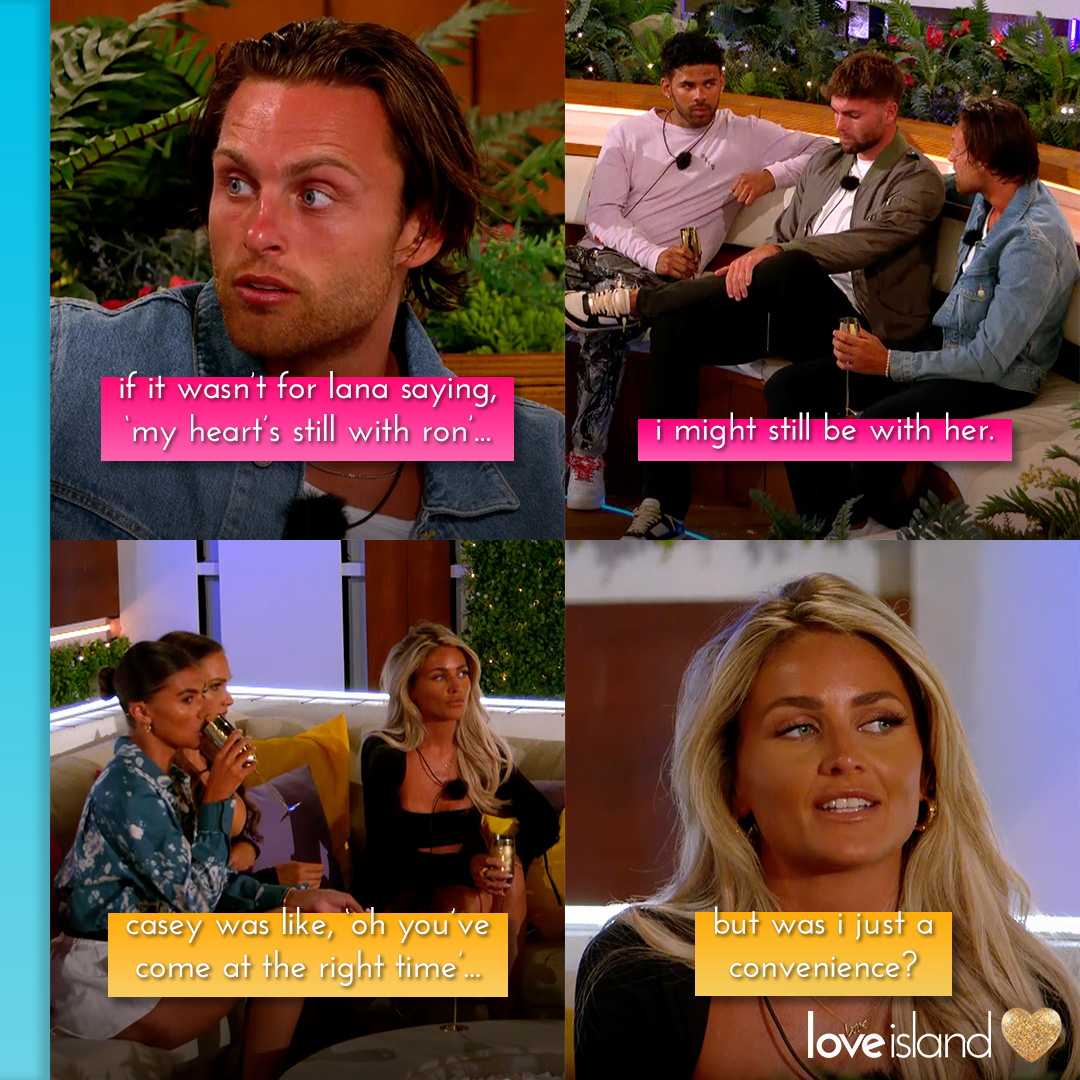 LoveIsland's tweet photo. Suspicions are high for Claudia and Casey 👀 #LoveIsland https://t.co/30AFYdFy8M