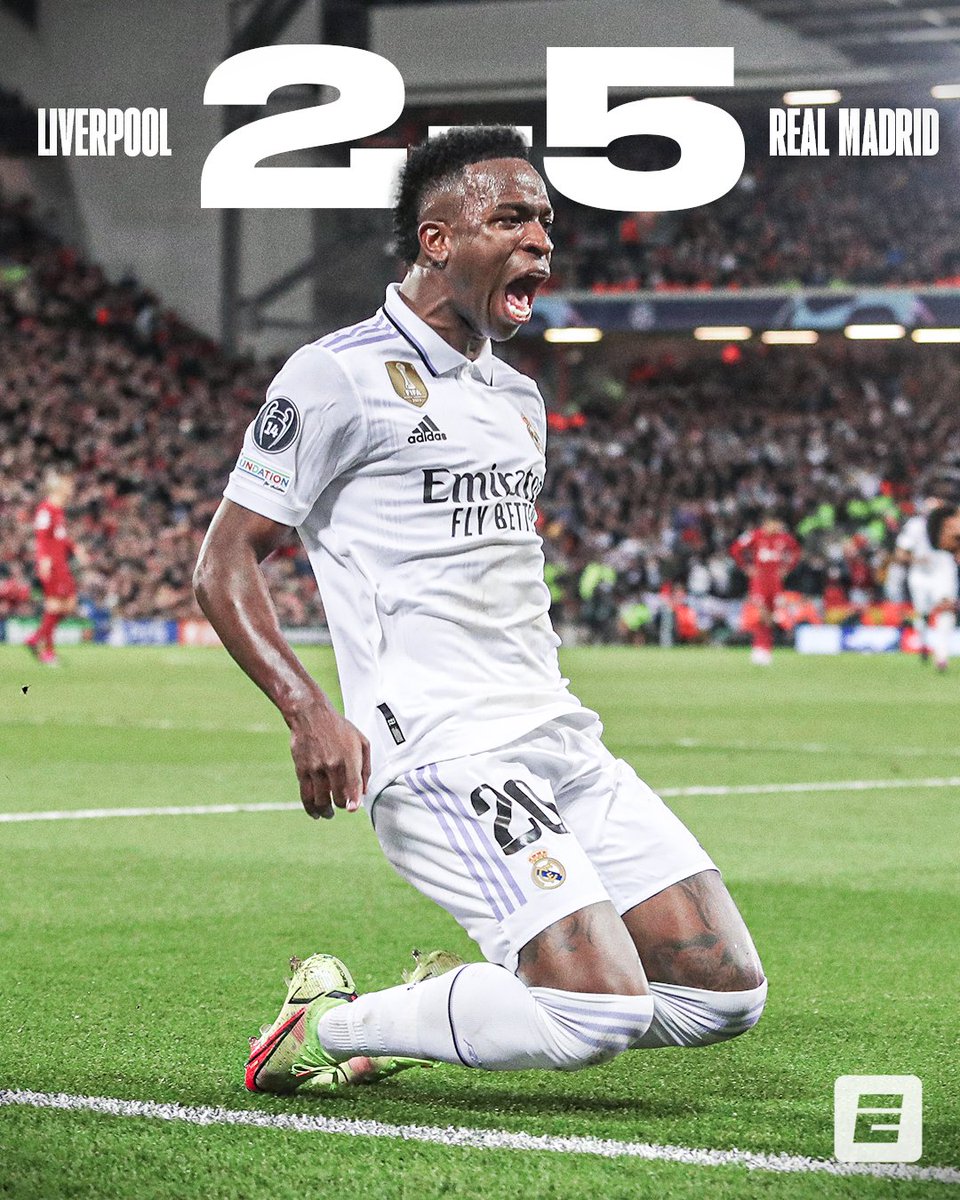 SportsCenter's tweet photo. Five unanswered goals and a historic performance from Real Madrid 💪 @ESPNFC https://t.co/h388GT0gYQ