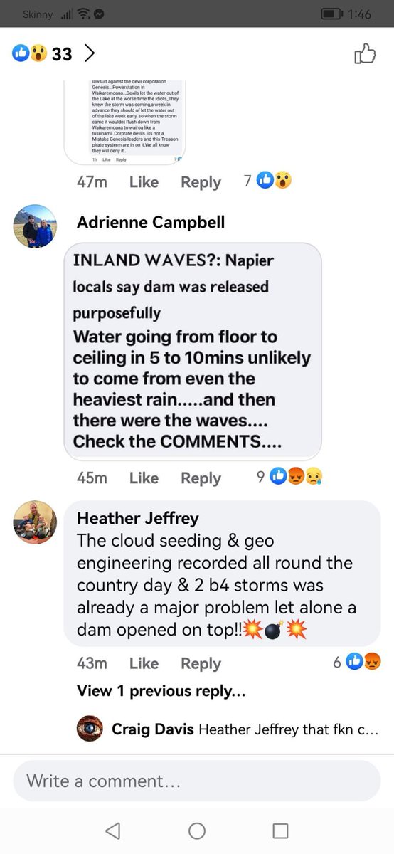 So the dam got let open thats what caused alot of the flooding!! 

WAKE UP NEW ZEALAND!!!! 

<a href="/ChantelleBakerr/">Chantelle</a> 

#NewZealand #napier #Hastings #2023 #WakeUpEverybody #truth