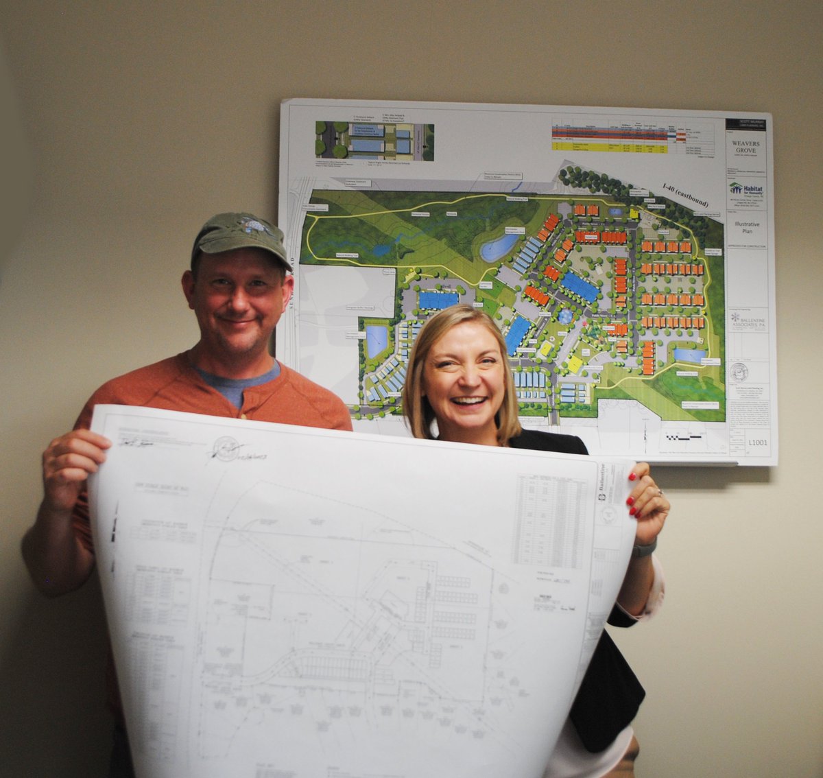 weaversgrove's tweet photo. Last week, Habitat received the official plat map for Weavers Grove! This map is a guide to a tract of land created by the surveyor and contains detailed property information &amp; includes top secret street names to be announced on May 20 during our Weavers Grove Celebration! https://t.co/2noftFDTbA