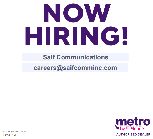 We are NOW HIRING for multiple locations throughout the Metro Detroit Area!!!! 
DSOM - $70-$90K
RSM - $60-$85k
RAM - $50-65k
RSR - $20 - $27 Hour including commission
Apply online at saifcommunications.com or email careers@saifcomminc.com for more info! #Saifcomm #Jobs #hiring