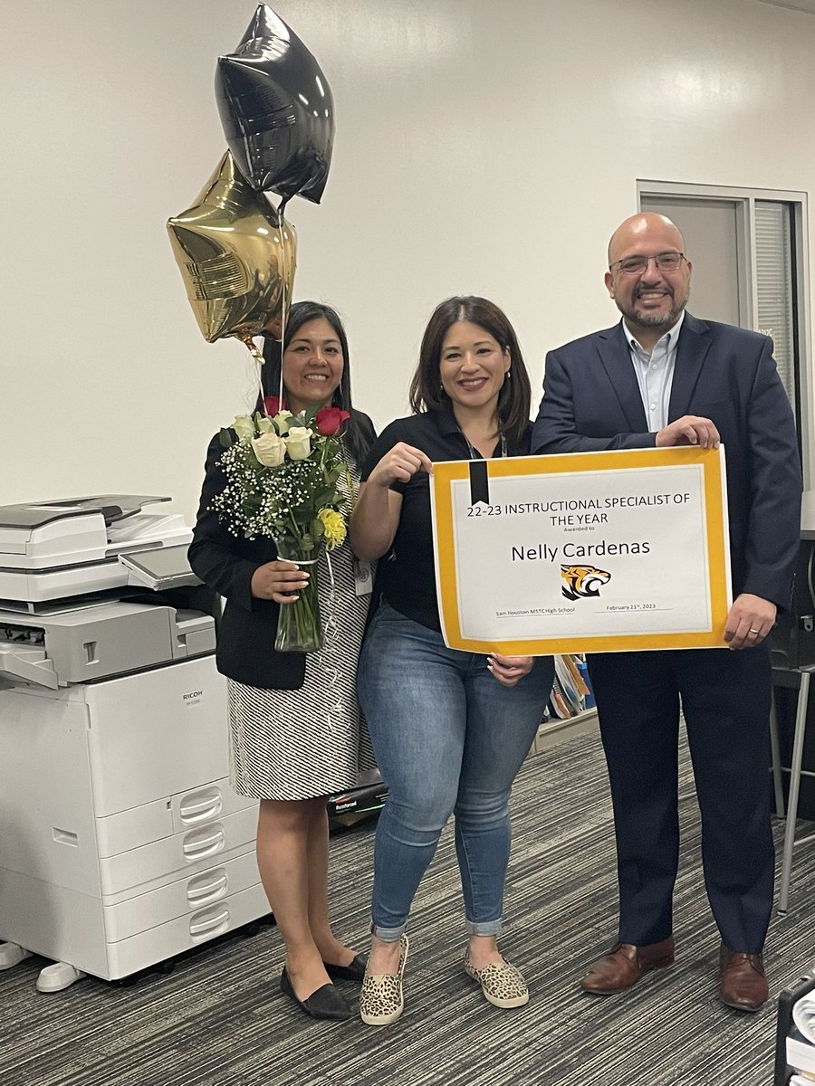 Ms_Gonzales_13's tweet photo. Congratulations to Ms. Nelly Cardenas for being selected as our 2022-2023 Instructional Specialist of the Year 🏆 THANK YOU for all you do for our students, campus, and community. @SHMSTC @APGonzalez_HISD https://t.co/vN1fjBILqH