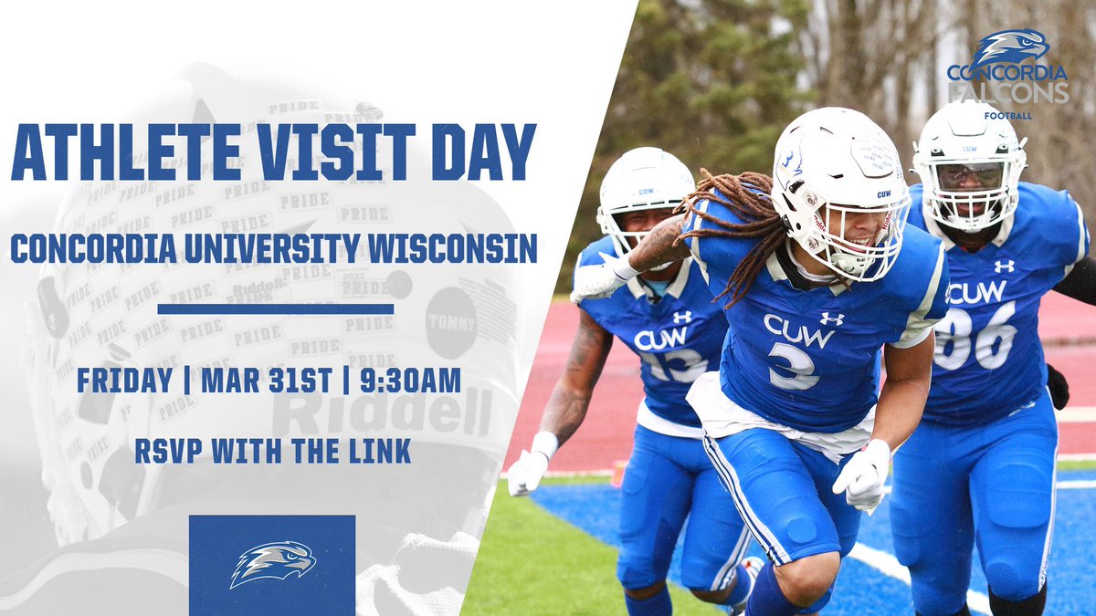 Thank you for the invite! <a href="/jfederico8/">Coach Federico</a> <a href="/CUWFalcons/">Concordia Wisconsin Falcons</a> I look forward to being on campus <a href="/CoachDShack/">Danny Schaechter 🏝️🏈🐾</a> <a href="/LHSWildcatsFB/">Libertyville High School Football</a> <a href="/CoachBigPete/">Peter "Coach Big Pete" Leinweber</a> <a href="/DeepDishFB/">DEEP DISH FOOTBALL</a>