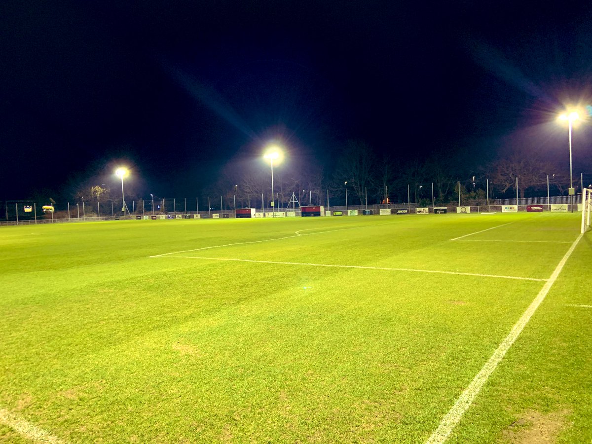 tom_boxall's tweet photo. Pitch all ready for @longlevensafc semi final tomorrow night! Good luck boys! #NonLeague #nonleaguefootball https://t.co/ZKYvTbWW2E