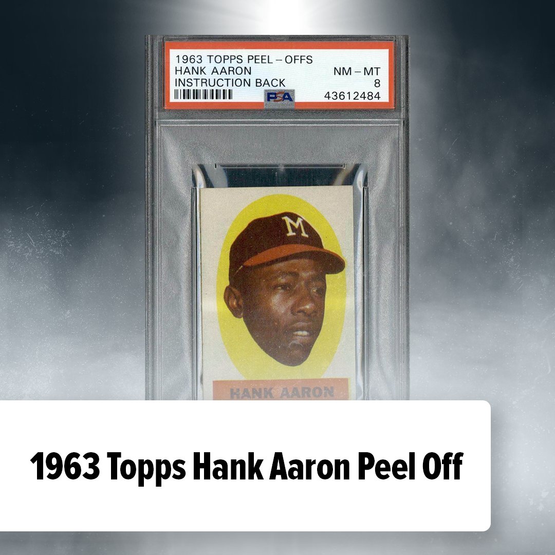 cardbreakscom's tweet image. Pulling the ultimate card for any baseball collector - a 1963 #Topps Hank Aaron Peel Off! It's like striking gold in the world of #sportscards!

Read about it ➡️ bit.ly/3XMx8fr

#Cardbreaking #HankAaron #MLB