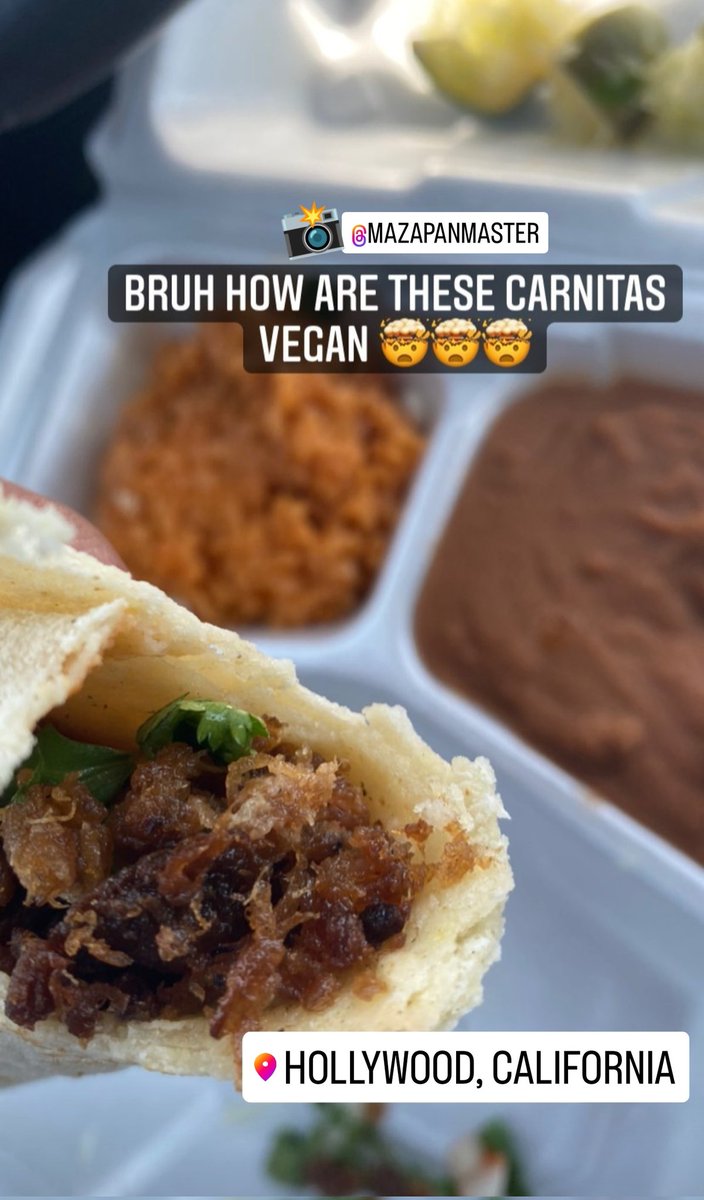 DoomiesNextMex's tweet photo. Our #1 selling 'meat' option ๐ฎ It's unlike any other carnitas you've had ๐ฑ Come by we're open every single day + LATE ๐ https://t.co/CfTRLelkAj <-- delivery too!
#tacos #vegantacos #lafoodies #veganfoodies #latacos https://t.co/YFIaQcStAQ