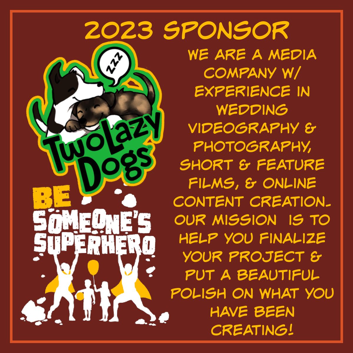 RealWomenGaming's tweet photo. 2023 Be Someone's Superhero Sponsor!

We are so happy to be supported by our very own @PhoenixNymphy of @two_lazy_dogs

https://t.co/og016LKkRd

Donations: https://t.co/rmOwfbYjc6

@PlayerVsHunger #RWOG #charity #fundraiser #BSSH https://t.co/QAOORNnAgl