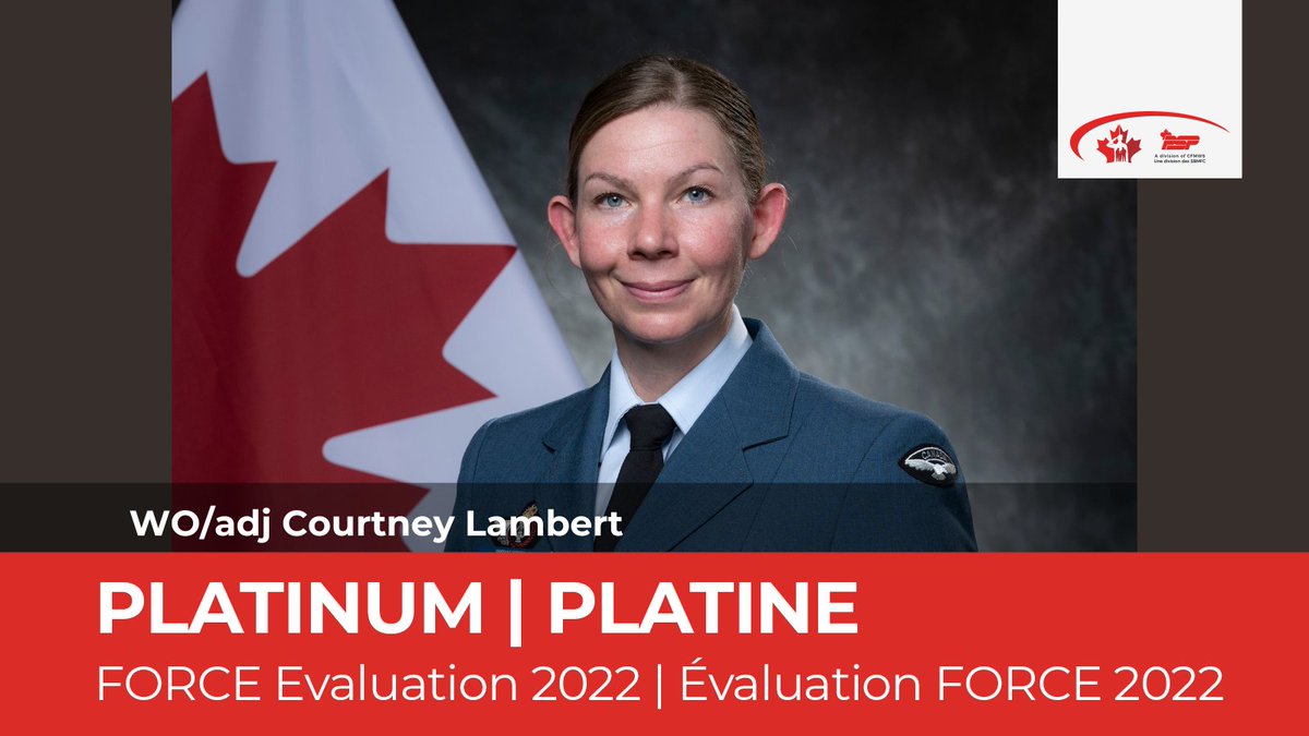 PSPOttawa's tweet photo. 👏👏👏 Congratulations to WO Courtney Lambert for reaching the Platinum incentive level in her #FORCEevaluation 2022.🥇Félicitations à l'adj Courtney Lambert pour avoir atteint le niveau d'encouragement Platine lors de son #évaluationFORCE 2022. Bravo Zulu! #PSP #CanMilTwitter https://t.co/Qf18B82nUi