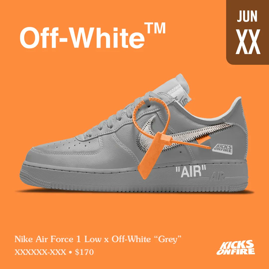 KicksOnFire on X: Nike Air Force 1 Low x Off-White “Grey” 😍🐺 Hype for  this new pair ?  / X
