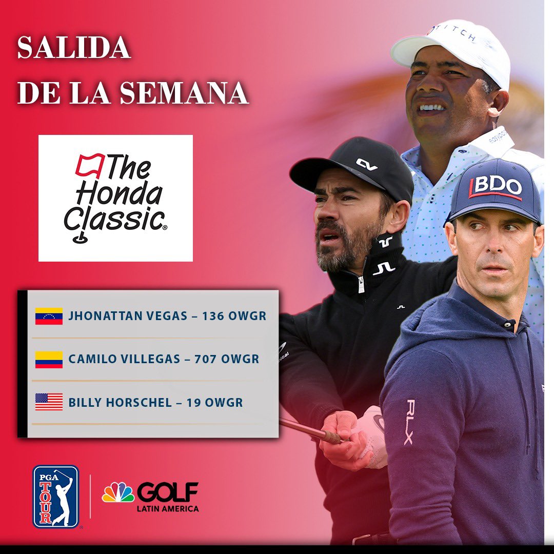 GolfChannelLA's tweet photo. ¡Un grupo de jugadores con mucha experiencia en la máxima gira! 🤩🔥

Les presentamos nuestra salida destacada para el @TheHondaClassic que comienza el jueves. ¿Quién es tu favorito? 🔝 https://t.co/hLTlkZ6Zuu