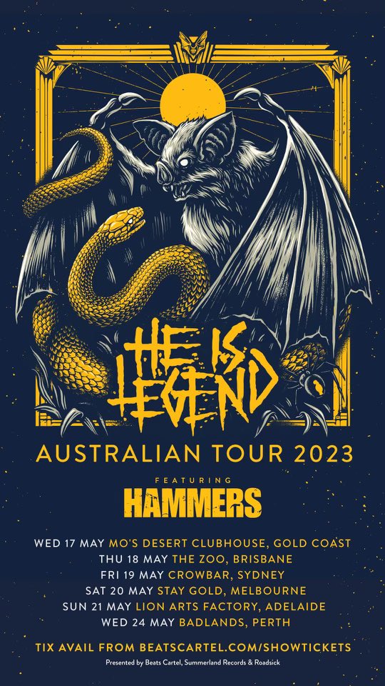We’re heading back down under! Come see us. 
Tickets on sale Thursday 24 February 2023 @ 9am AEDT
Tickets from beatscartel.com/showtickets <a href="/BeatsCartel/">Beats Cartel</a>