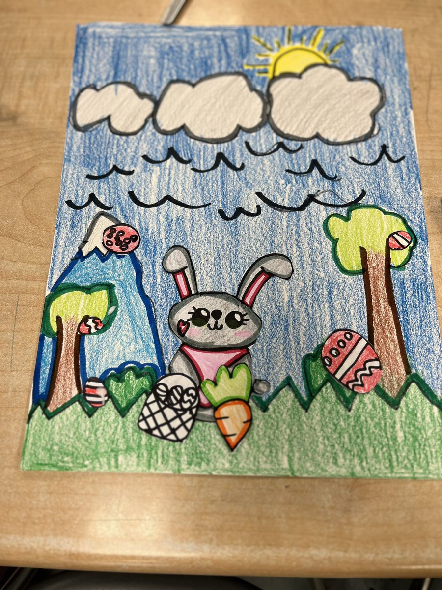 Mrs_LCornejo's tweet photo. Art club is ready for Easter.#hisdart @MorenoMustangs https://t.co/3vQi5ob9sJ