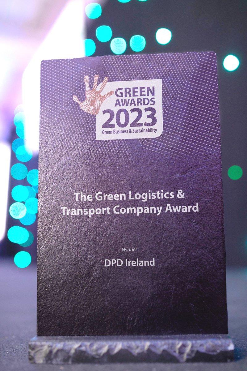 green_awards's tweet photo. Congratulations to @dpdireland on winning The Green Logistics &amp; Transport Company Award! #GreenAwardsIRL https://t.co/Hpb71kFVLT