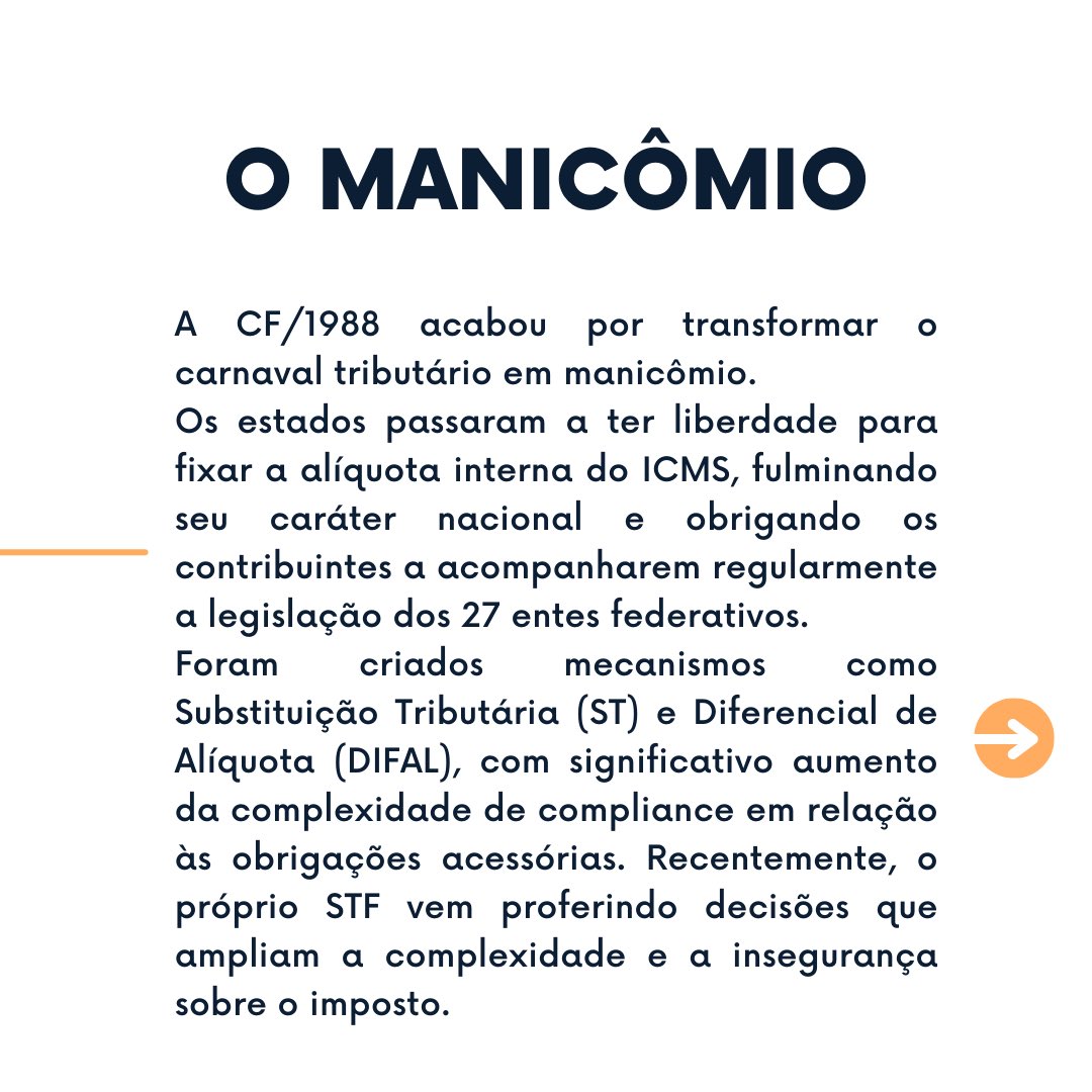 vejadireito's tweet photo. 💭Imagina um imposto que tributa mais pobres do que ricos, arrecada menos do que poderia, ninguém sabe o quanto realmente tá pagando e ainda tem regra diferente em cada estado do Brasil.
Imaginou? 👀
Pois bem, esse é o ICMS 🎯.
#reformatributaria #icms #icmsst #difal https://t.co/2Qleocu58c